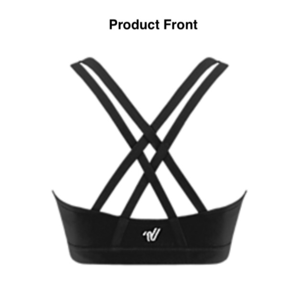 Black Varsity Sports Bra